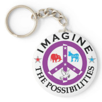 Peace Sign T-Shirt for Democratics and Republicans Key Chains