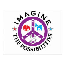 Peace Sign T-Shirt for Democratics and Republicans Postcards