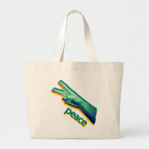 Peace Sign tshirt Bags