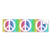 Peace Sign White Bumper Stickers