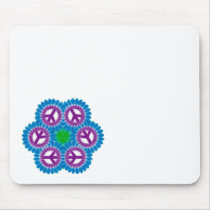 Peace Sign White Customizable Mouse Mat Pad Mousepad