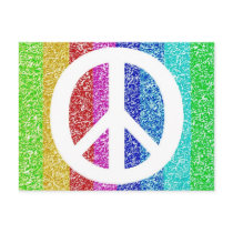 Peace Sign White Post Card