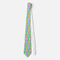 Peace Sign White Necktie