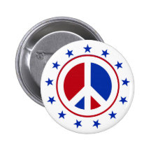 PEACE SIGN WITH STARS PINS