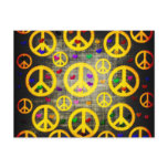 Peace Signs and Hearts Post Cards