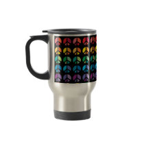 Peace signs rainbow Travel mug