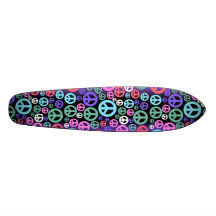peace skate board deck