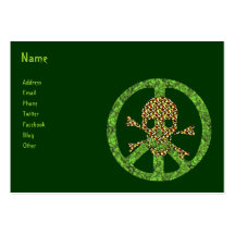 Peace Skull Business Card Templates