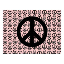 Peace Skulls Post Card