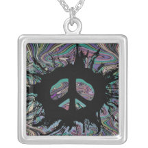 Peace Splatter Necklaces
