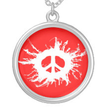 Peace Splatter Custom Necklace