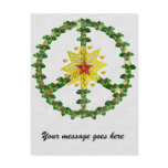 Peace Star Christmas Postcards