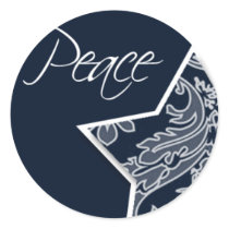 Peace Star Customizable Christmas Seals