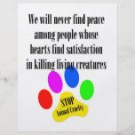 Peace STOP ANIMAL CRUELTY Flyers