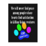 Peace STOP ANIMAL CRUELTY Postcard (Black)