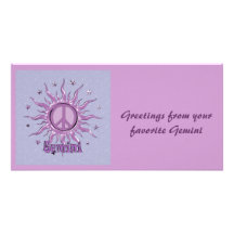 Peace Sun Gemini Photo Cards