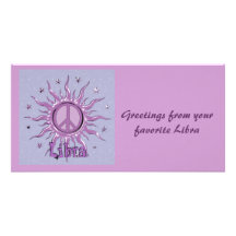 Peace Sun Libra Photo Greeting Card