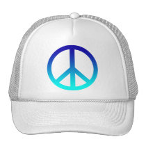Peace Symbol Blue hats