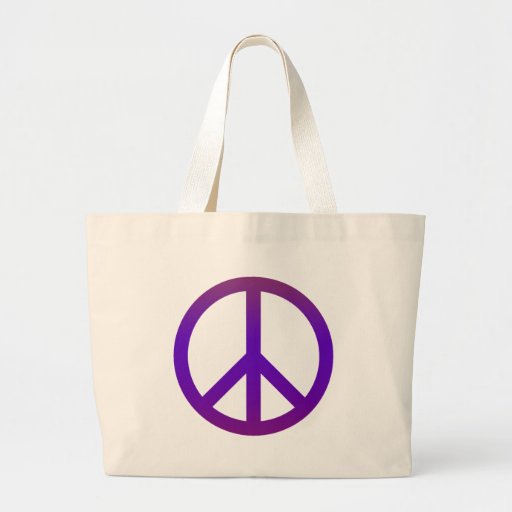 Peace Symbol Dark Purple Bags