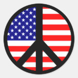 Peace Symbol Flag Stickers