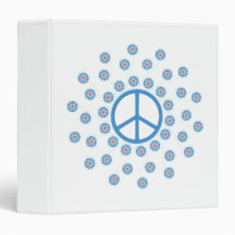 Peace Symbol Flowers Binders