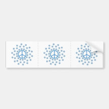 Peace Symbol Flowers Bumper Sticker