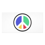 Peace Symbol in colours! photo cards