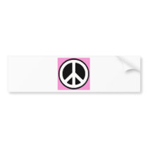 Peace Symbol  in Pink! Bumper Sticker