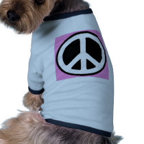 Peace Symbol  in Pink! Pet Tshirt