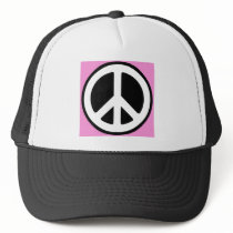 Peace Symbol  in Pink! Mesh Hats