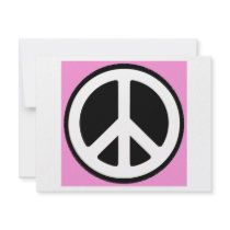 Peace Symbol  in Pink! Invitation