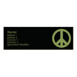 Peace Symbol - Skinny Business Card Template