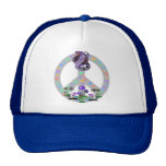 Peace Symbol Snake Trucker Hats