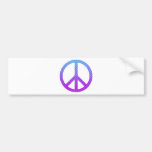 Peace Symbol Striped Pink Bumper Stickers