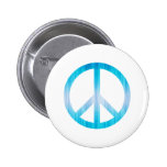 Peace Symbol Textured Light Blue Pins