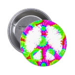 Peace Symbol Tie Dye Ink 2 Pinback Buttons