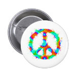 Peace Symbol Tie Dye Ink 7 Pin