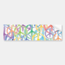 Peace Symbols Art Bumper Sticker