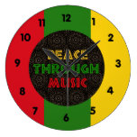 Peace Through Music Round Wallclock