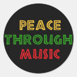 Peace Through Music Sticker