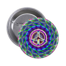 Peace thru ART Pinback Buttons