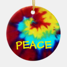 PEACE-Tie Dye Look Design Ornament