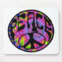 Peace - Tie Dyed Background Mousepad