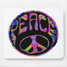 Peace - Tie Dyed Foreground Mouse Pads