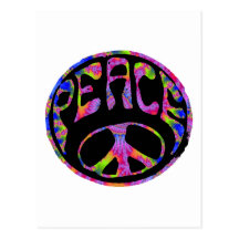 Peace - Tie Dyed Foreground Postcards