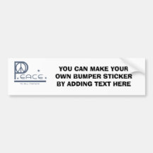 Peace to All Mankind T-shirts and Gifts Bumper Sticker