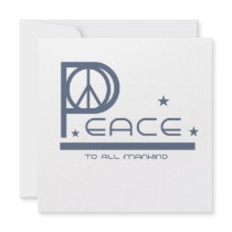 Peace to All Mankind T-shirts and Gifts Custom Announcements