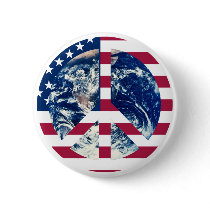 Peace USA sign button