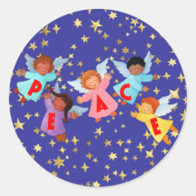 Peace with Angels Sticker