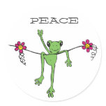 PeaceFroggy, PEACE Round Sticker